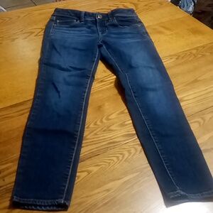 AMERICAN EAGLE Jeans Womens 0 BLUE Dark SUPER SKINNY Pants Preowned